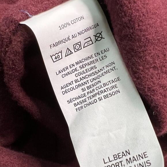 LL Bean Men's Chamois Shirt Traditional Fit Flannel Shirt Deep Wine Size XL Tall - Picture 6 of 6